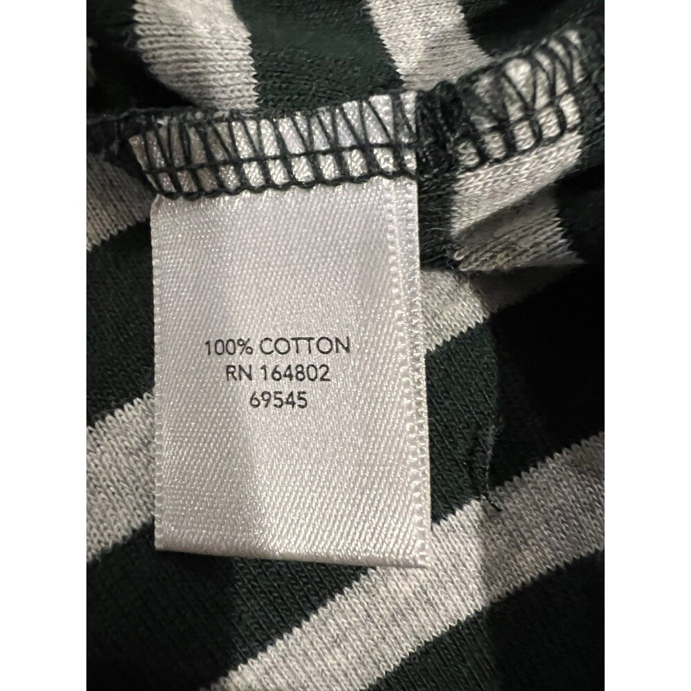CJ Banks Women Top Shirt Knit Green Gray Stripe Plus Sz 1X Long Sleeve Soft NWT - Picture 10 of 12
